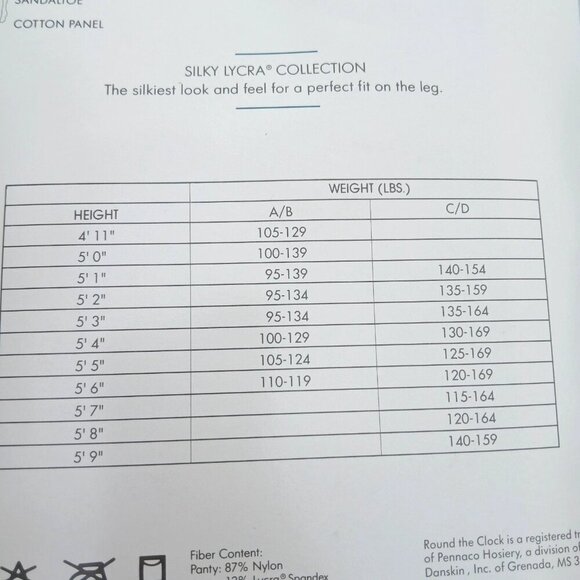 Round The Clock Opaque Pantyhose Winterberry Wine Purple Size CD Control Top - Picture 6 of 6